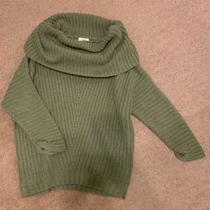 Umgee olive off the shoulder sweater